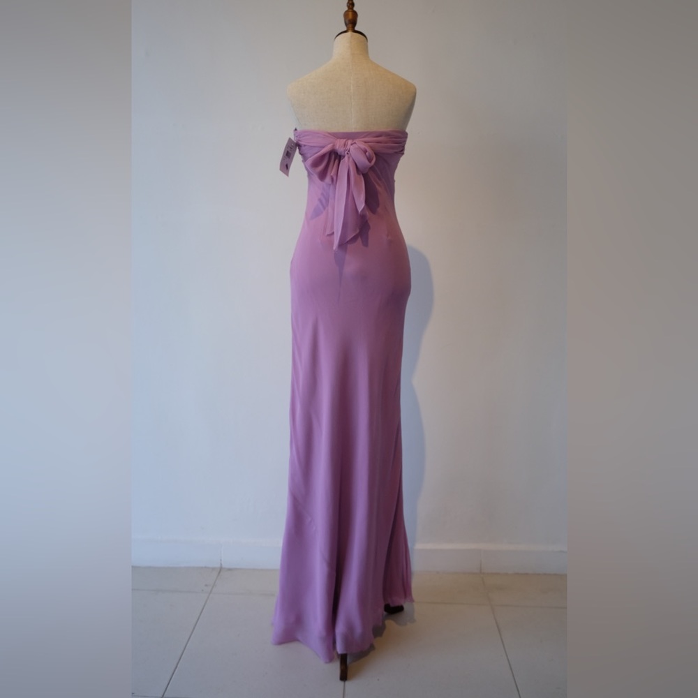 Nicole Miller Strapless Lavender Gown